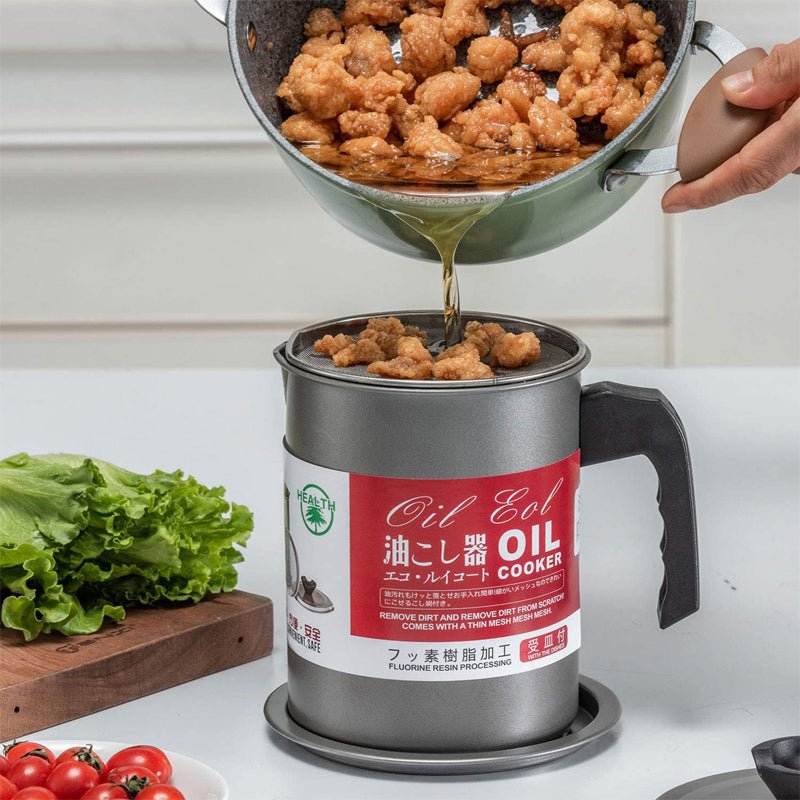 Stainless Steel Oil Filter Pot with Tray - Zambeel